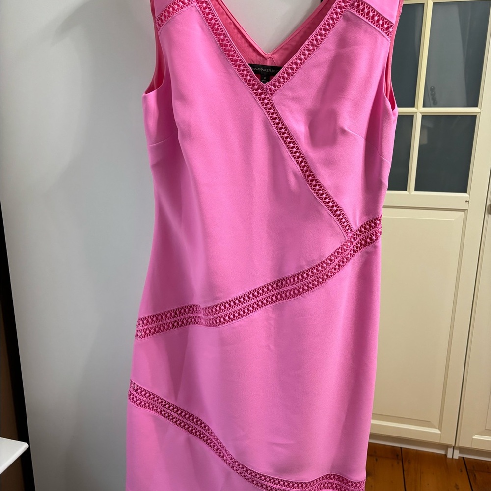Elegant Banana Republic Pink Sleeveless Dress